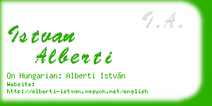 istvan alberti business card
